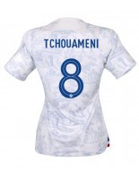 Ranska Aurelien Tchouameni #8 Vieraspaita Naisten MM-kisat 2022 Lyhythihainen